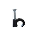 100 piezas Grapa reforzada para cable redondo de 7mm color negro , TC-710-RC