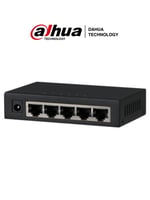 Switch Gigabit de 5 Puertos Dahua DH-PFS3005-5GT, No Admin/ Capa 2/ Carcasa Metalica/ Switching 10G/ Tasa de Reenvio de Paquetes 7.44 MBPS/ Memoria Bufer de Paquetes 1MB