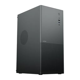 Gabinete Acteck Rex Max GM757 / Media Torre / Sin Ventana / Sin Fuente / Panel Metalico Ranurado / Negro / Micro-ATX / AC-943994