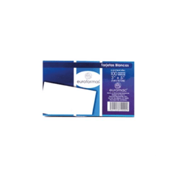 Paquete C/100 Piezas Tarjeta Bibliográfica Euroformas TI0003 Color Blanco 5X8