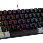Teclado Mecanico TKL Ocelot Gaming Creators Techno Black 60-OC Negro, Gris/ Alambrico/ RGB/ Switch Azul