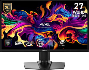 Monitor Gaming MSI MAG 272QP QD-OLED X24 26.5"/QD-OLED/WQHD 2560 × 1440/240Hz/0.03ms/HDMI 2.1/DisplayPort 1.4a/USB-C/Antirreflejo/Color Negro