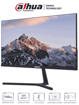 Monitor 21.5" Dahua DHI-LM22-B200S LED Plana Ultra Delgado/ Full HD/ 75HZ/ 5MS/ Visualizacion de 178 Grados/ Altavoces Integrados/ VGA/ HDMI/ Negro