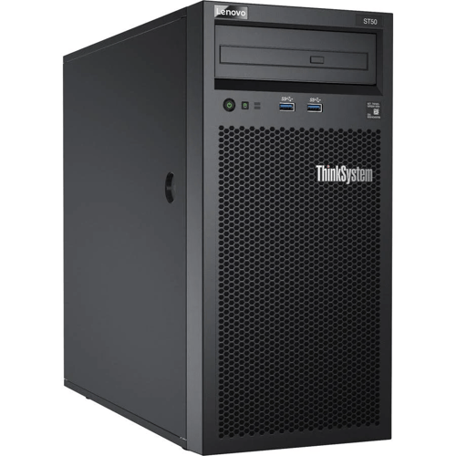 Servidor Lenovo Thinksystem ST50 Xeon E-2226G 6C 3.4GHZ 80W/ Ram 1X16GB 2666MHZ/ DD 2 X 2TB 7.2K SATA 3.5 NHS/ PS 1X400W/ 1 RJ45 1GBE/ DVD Incluido, 7Y48A04ELA