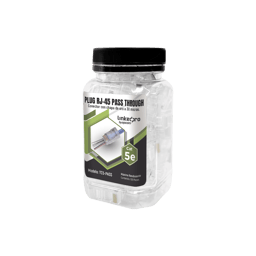 100 piezas plugs pass through Linkedpro RJ45 Cat5E sin blindaje, chapado de oro a 30 micras, TC5-PASS