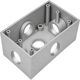 Caja Condulet FS Rawelt RR-0286 de 3/4" con Cinco Bocas a Prueba de Intemperie