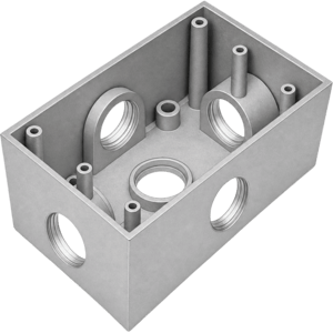 Caja Condulet FS Rawelt RR-0286 de 3/4" con Cinco Bocas a Prueba de Intemperie