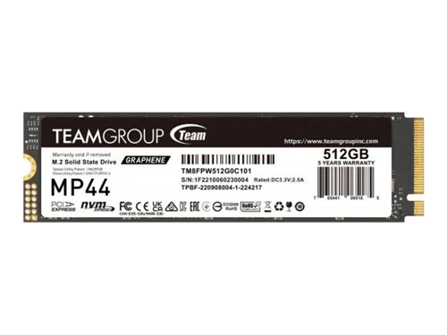 Unidad de Estado Solido M.2 512GB TeamGroup TM8FPW512G0C101, MP44 NVME, PCI Express 4.0
