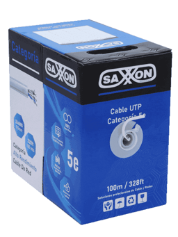 Bobina de Cable UTP Cat5e Saxxon OUTP5ECOP100BC/100% Cobre/100m/Color Blanco