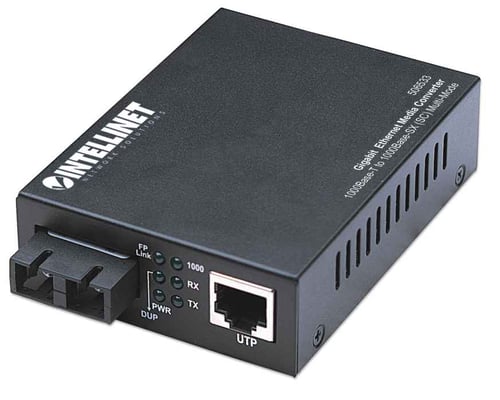Convertidor de Medios Gigabit Ethernet a Fibra SC 550M Intellinet 506533