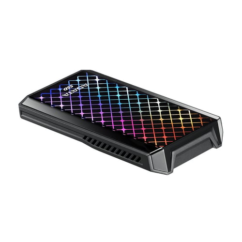 Unidad de Estado Solido SSD Externo USB-C 512GB Adata ASE900G-512GU32G2-CBK, USB Tipo C 3.2, RGB, Color Negro