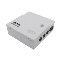 Fuente de Poder Profesional Epcom 12VCC/ 4A Voltaje de Entrada 96-264 VCA, Para 4 Camaras, PLK12DC4ABK
