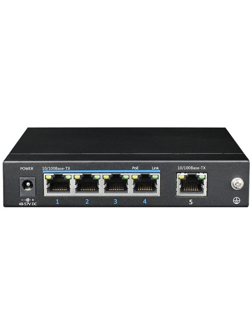 Switch POE UTEPO 4 Puertos POE Fast Ethernet+1 Puerto Fast Ethernet 60W, UTP3-SW0401-TP60