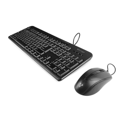 Kit Teclado y Mouse Vorago KM-107 Alambrico Multimedia USB Negro
