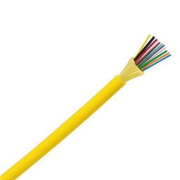 Panduit Cable de Distribución de 12 Fibras OS2, 9/125, Monomodo, Clasificado Riser / Amarillo / Precio por Pie