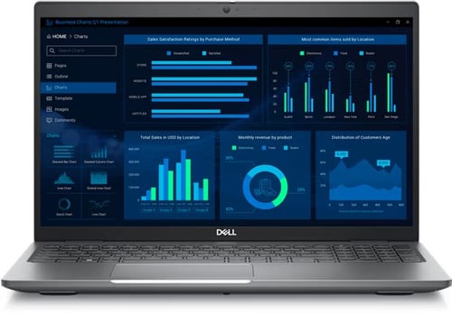 Laptop Dell Workstation Precision Mobile 3581, 15.6" / CI7-13800H / 32GB DDR5 / 12GB SSD / W11Pro / Nvidia RTX A500 4GB / 1032329946489