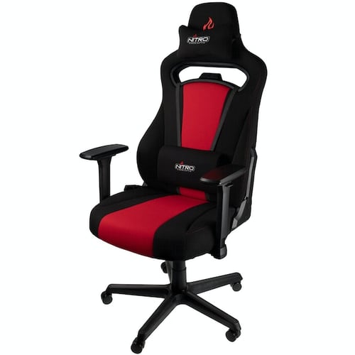 Silla Gamer Nitro Concepts NC-E250-BR Negro/ Rojo, Hasta 150KG, Nylon/ Tejido