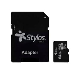 Memoria MicroSDHC 64GB Stylos STMS641B Clase 10 / Con Adaptador
