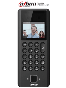 Control de Acceso y Asistencia Dahua DHI-ASI3204E Reconocimiento Facial/Pantalla de 2.4"/1,000 Usuarios/1,000 Contraseñas/3,000 Tarjetas MIFARE/3,000 Huellas/50 Administradores/100,000 Registros/Salida de 12V/1A