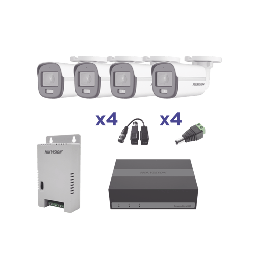 Kit ColorVu TurboHD 1080p Lite Hikvision EKH1080PL4BC