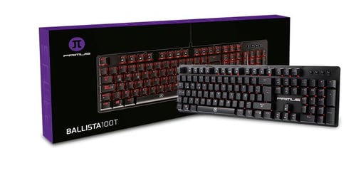 Teclado Mecanico Primus Gaming Ballista 100T PKS-103S Led Rojo/ Alambrico/ USB/ Switch Red/ Color Negro