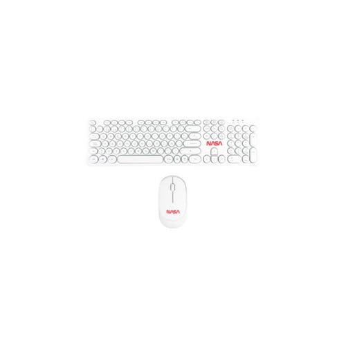 Kit Teclado Y Mouse Gaming Techzone NS_KM01, NASA / Inalámbrico / USB / Color Blanco