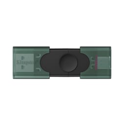 Memoria USB 3.2 256GB Kingston Datatraveler Duo USB Flash Drive / USB-A / USB-C / Color Negro-Verde / DTDEG2/256GB