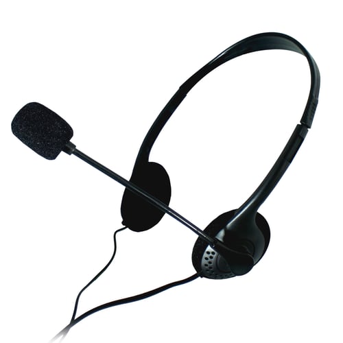 Diadema con Microfono Ghia GAC-215 Basica Para PC/ Alambrica/ 2 x Jack 3.5MM/ Color Negro