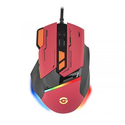 Mouse Gamer Alámbrico Getttech GPM-RGBWR-G1-RD 7200 DPI, 8 Botones, Sensor Óptico, Iluminación RGB, USB, Rojo con Naranja
