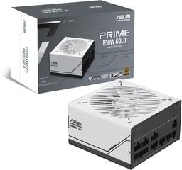 Fuente de Poder ASUS Prime 850W Gold AP-850G, 80 PLUS Gold, ATX 3.0, Totalmente Modular, Blanco con Negro
