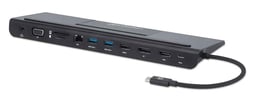 Docking Station Manhattan 153478 USB-C A 11 Puertos para 3 Monitores con MST