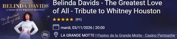 BELINDA DAVIDS - The greatest love of all - Tribute to Whitney HOUSTON