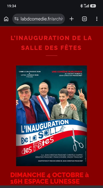 Théâtre "L'inauguration de la salle des fêtes" par la troupe des Bodin's