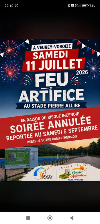 Reporté Feu 🔥 d'artifice à veurey 