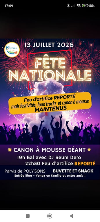 Reporté en automne Spectacle de feu 🔥 noyarey 