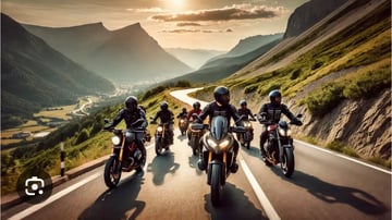 Sortie motards / motardes/passageres