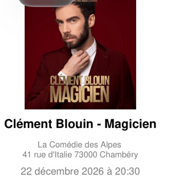 Spectacle de magie , comédie des alpes