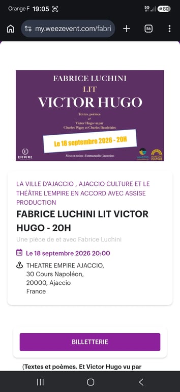 Fabrice lucchini lit Victor Hugo 