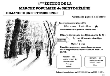 🥾🌳 Marche Populaire de Sainte-Hélène 🌳🥾