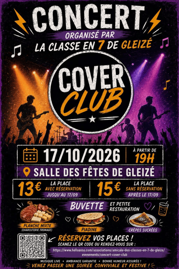 🎸 Concert Rock COVER CLUB à Gleizé ! 🍻