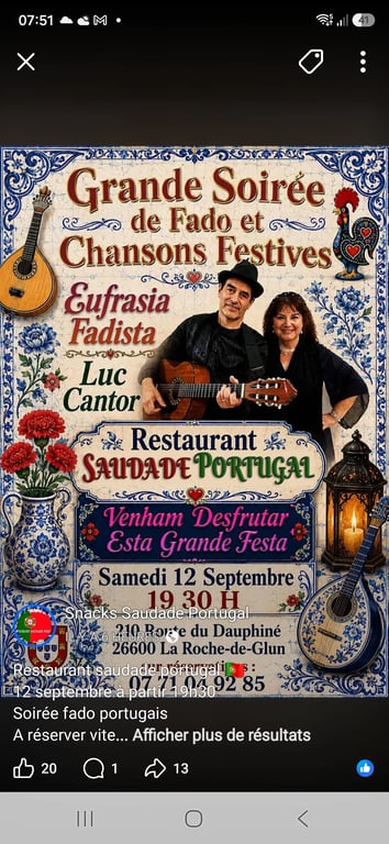 Soiree portugaise FADO