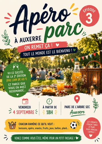 🌳🍻 APÉRO PARC #3 — On remet ça !