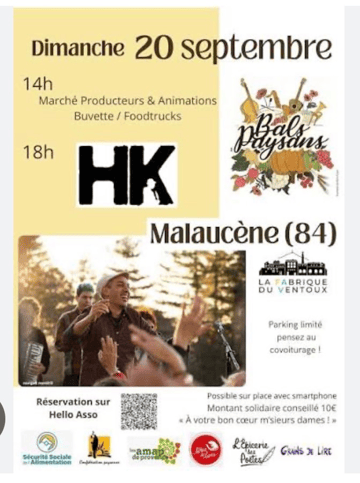 Bal avec HK «  Nous on veut continuer à danser encore…! »