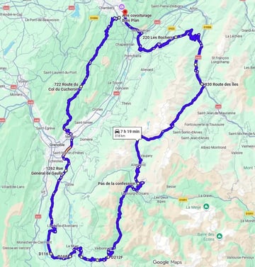 Balade moto - Le tour du massif de Belledonne