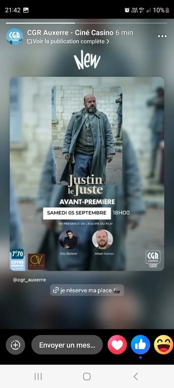 Avant-Première JUSTIN LE JUSTE en présence de l'équipe du film