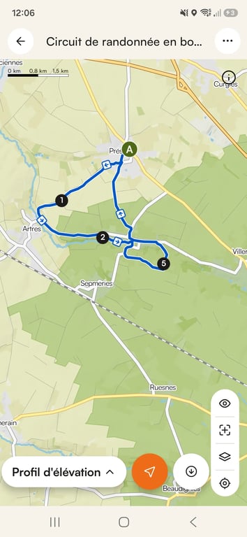 Randonnee au départ de préséance 11.5 kms