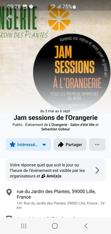 Jam session (pour jouer d un instrument ou écouter)