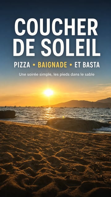 🌅 Sortie coucher de soleil, pizza, baignade et basta ! 🍕🌊