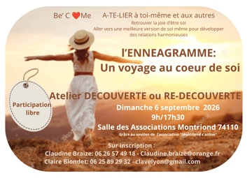 Journée atelier découverte ou Re découverte de l'enneagramme