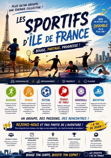 Idées sorties entre sportifs en IDF